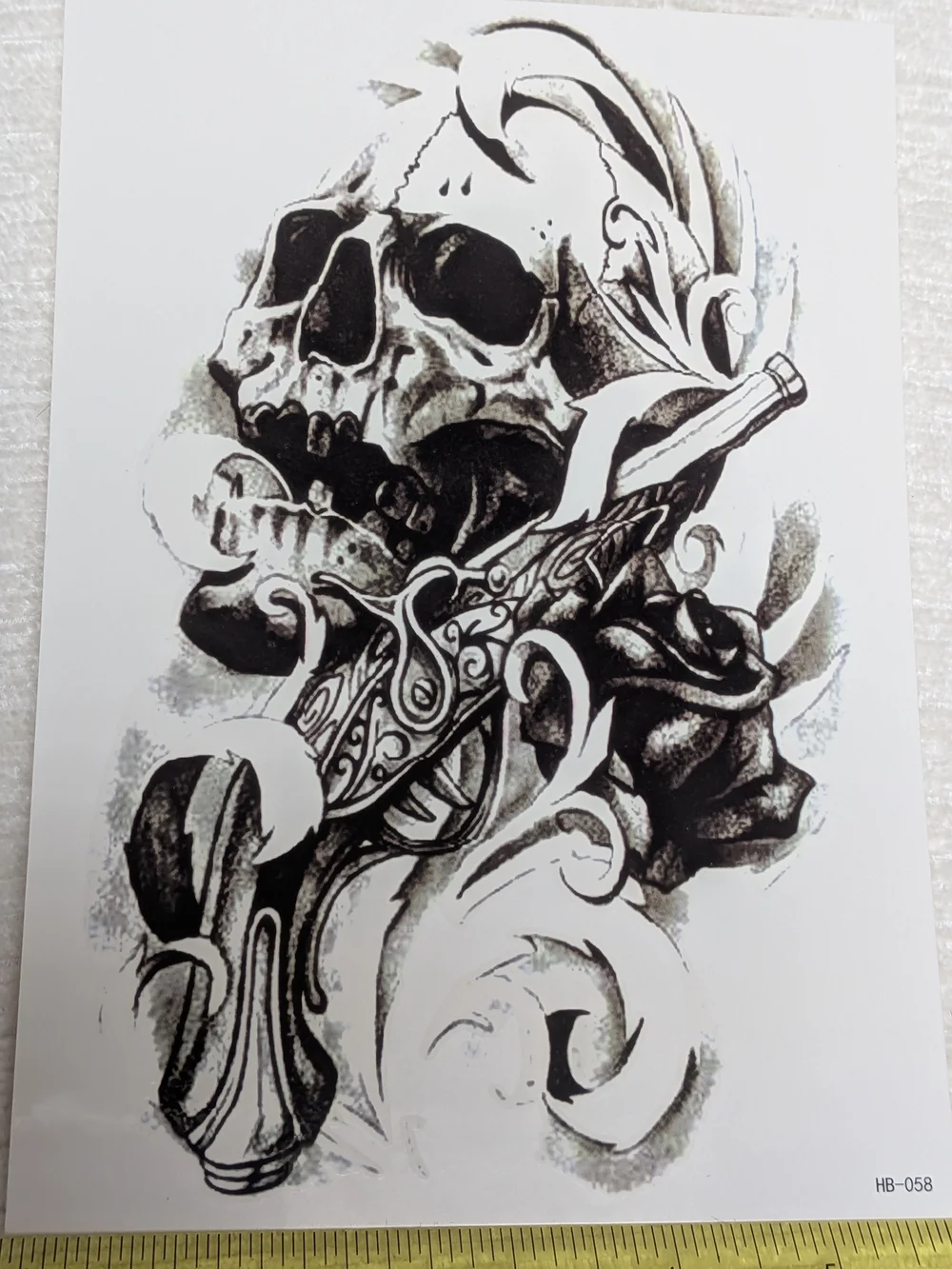 Temporary Tattoos Large Sized Set Of 8 Owls ,Eagles, Snakes, Skulls, Etc